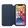 iPhone 11 Pro Max Leather Folio - Bleu foncé 