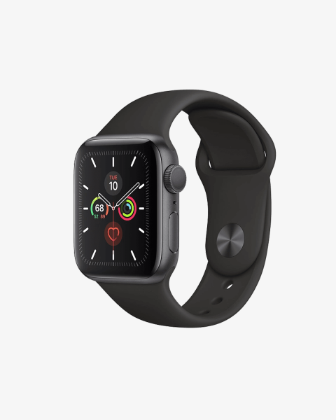 Apple Watch Series 5 | 40mm | Aluminium Gris Sideral | Bracelet Sport Noir | GPS | WiFi