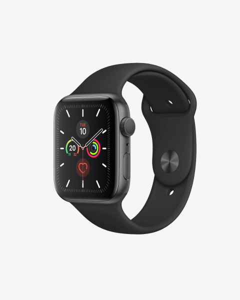 Apple Watch Series 5 | 44mm | Aluminium Gris Sideral | Bracelet Sport Noir | GPS | WiFi + 4G