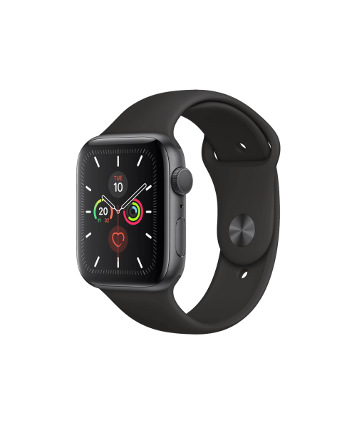 Apple Watch Series 5 | 44mm | Aluminium Gris Sideral | Bracelet Sport Noir | GPS | WiFi + 4G