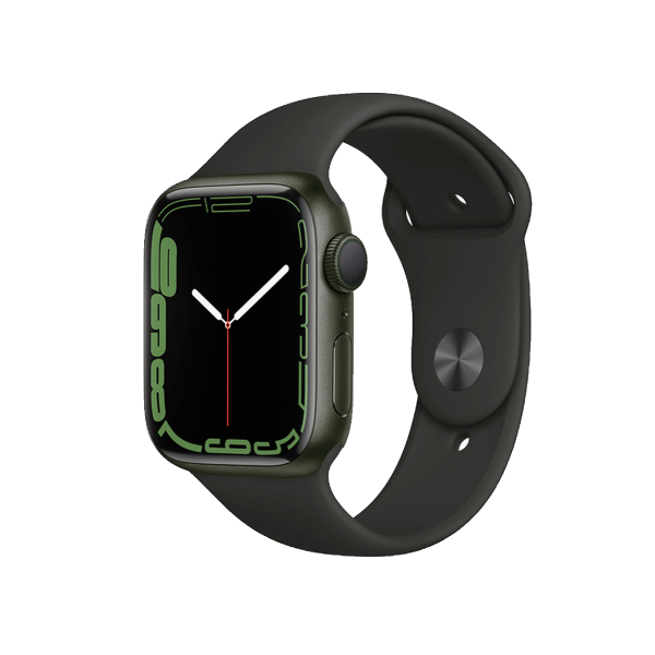 Refurbished Apple Watch Serie 7 | 41mm | Aluminium Vert | Bracelet Sport Noir | GPS | WiFi