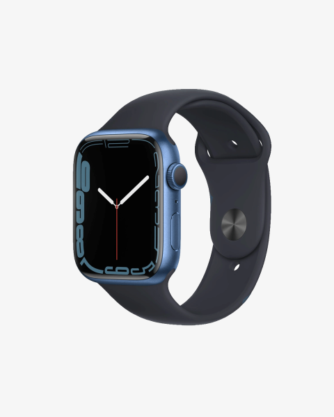 Refurbished Apple Watch Serie 7 | 45mm | Aluminium Bleu | Bracelet Sport Minuit Bleu | GPS | WiFi