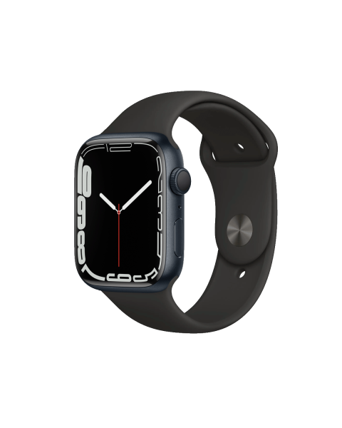 Refurbished Apple Watch Serie 7 | 45mm | Aluminium Minuit Bleu | Bracelet Sport Noir | GPS | WiFi