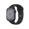 Refurbished Apple Watch Serie 8 | 41mm | Aluminium Minuit Bleu | Bracelet Sport Noir | GPS | WiFi