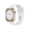 Refurbished Apple Watch Serie 8 | 41mm | Aluminium Starlight Blanc | Bracelet Sport Blanc | GPS | WiFi