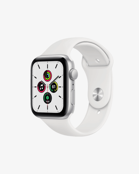 Refurbished Apple Watch Serie SE | 44mm | Aluminium Argent  | Bracelet Sport Blanc | GPS | WiFi