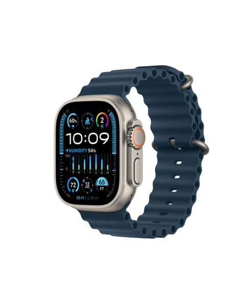 Refurbished Apple Watch Ultra | 49mm | Titane | Bracelet Océan Bleu | GPS | WiFi + 4G