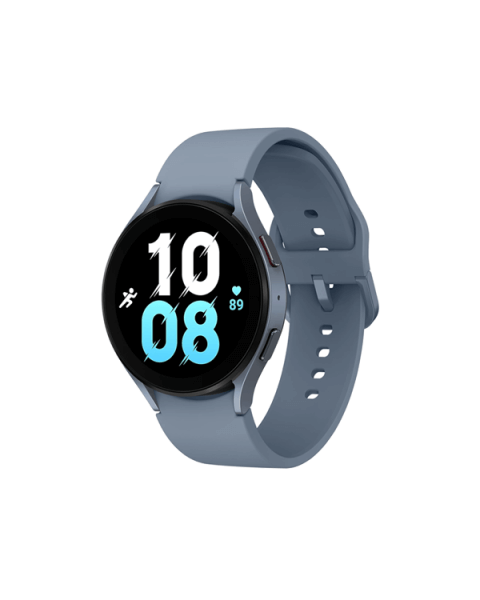 Refurbished Galaxy Watch5 | 44mm | Aluminium Bleu | Bracelet Sport Bleu | GPS | WiFi